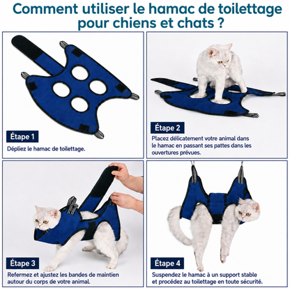 Hamac de Toilettage Sécurisé pour Chien et Chat